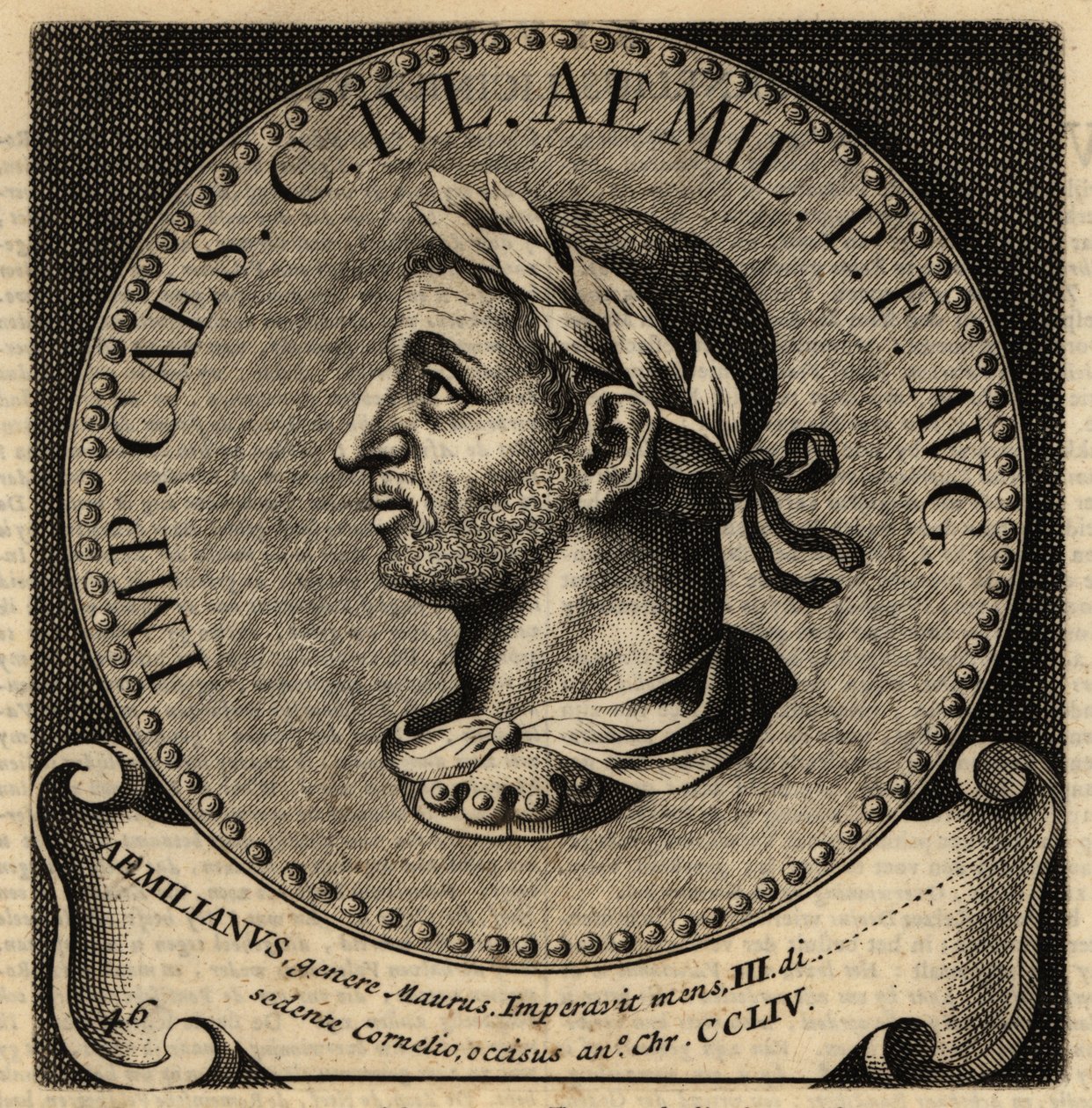 Portrett av den romerske keiseren Aemilian. av Netherlandish School