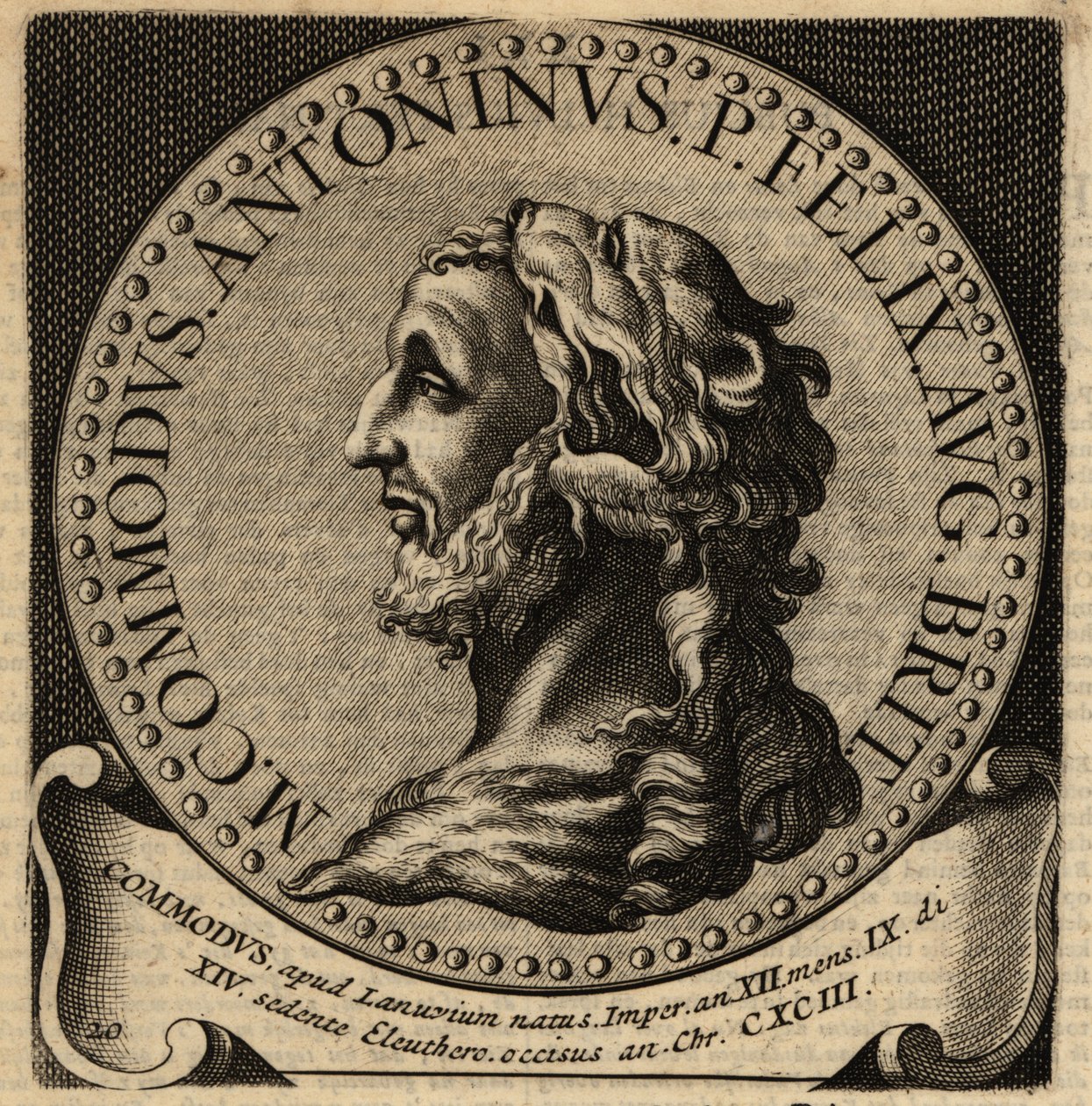 Portrett av den romerske keiseren Commodus. av Netherlandish School
