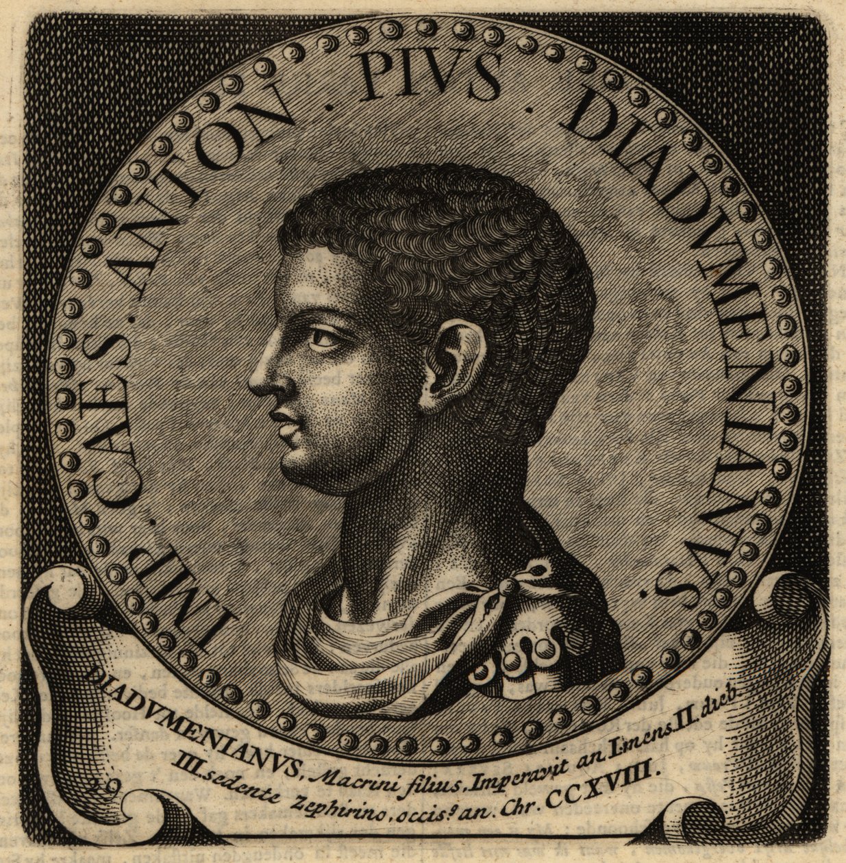 Portrett av den romerske keiseren Diadumenian. av Netherlandish School