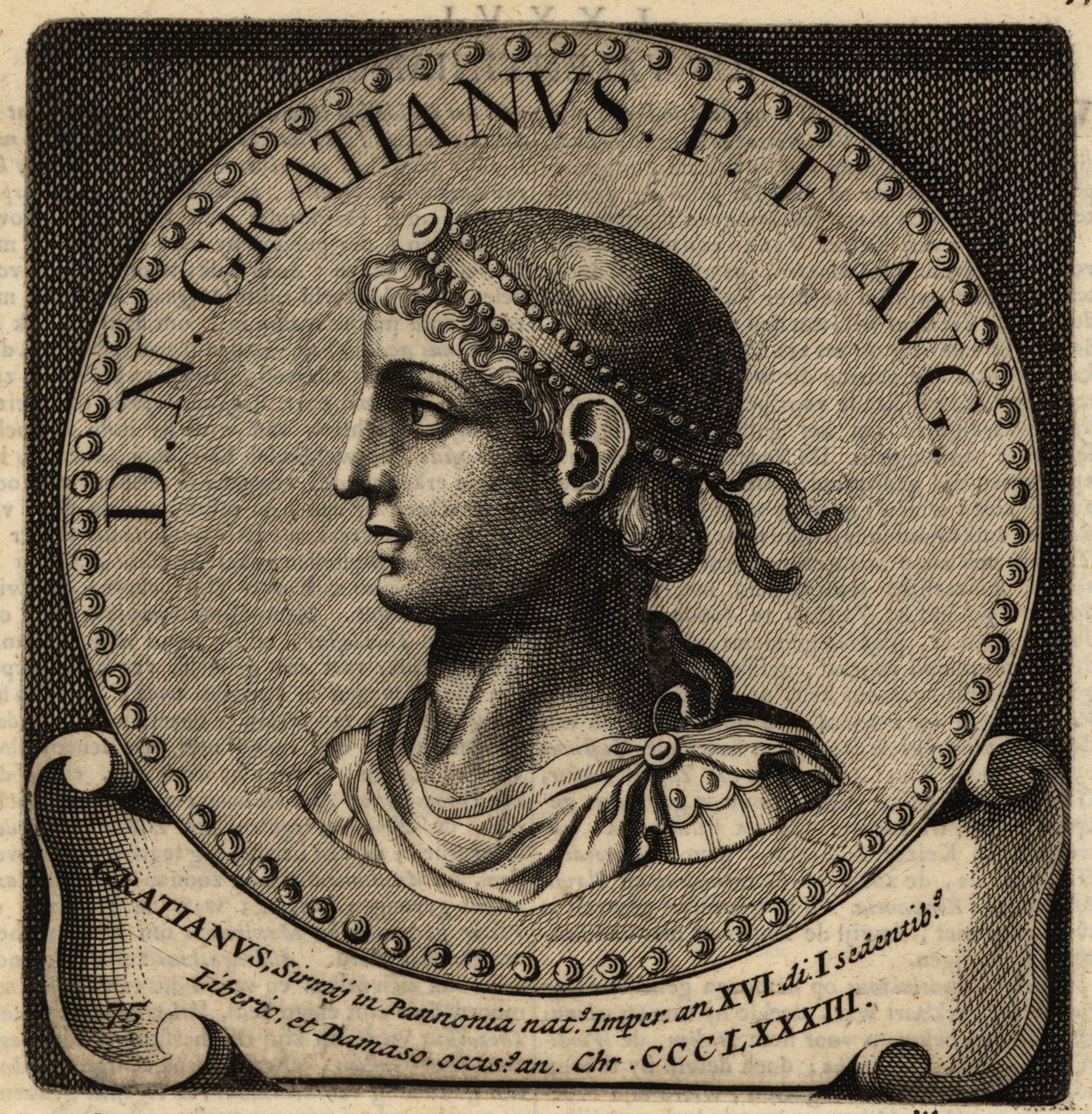Portrett av den romerske keiseren Gratian. av Netherlandish School