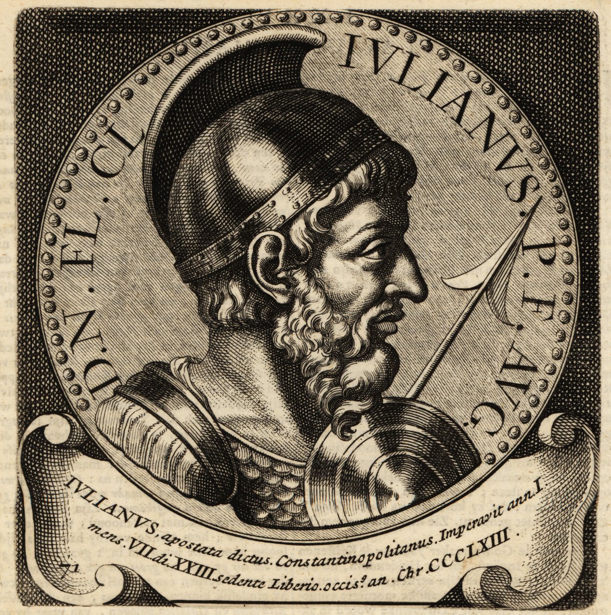 Portrett av den romerske keiseren Julian. av Netherlandish School