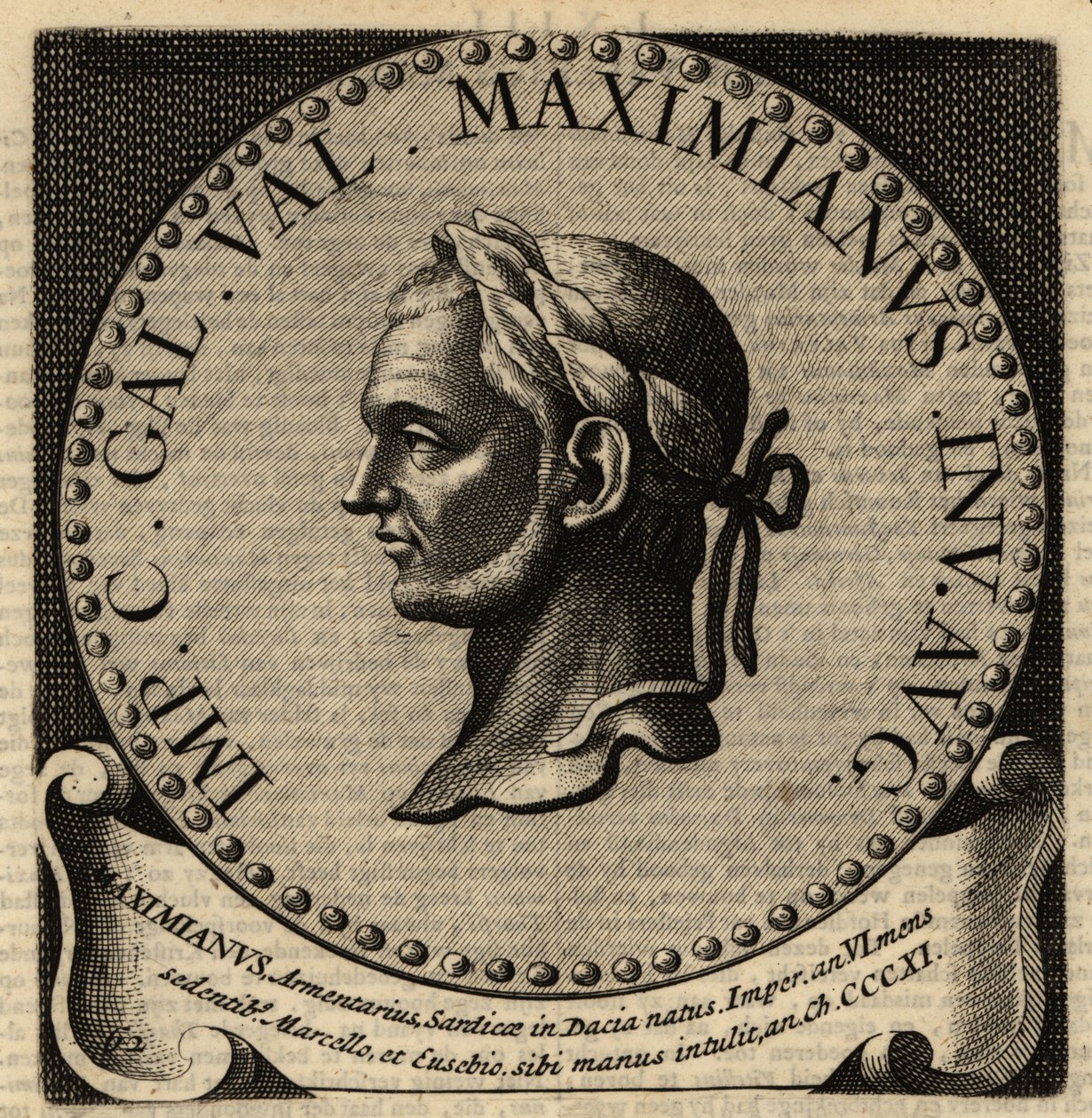 Portrett av den romerske keiseren Maximian. av Netherlandish School