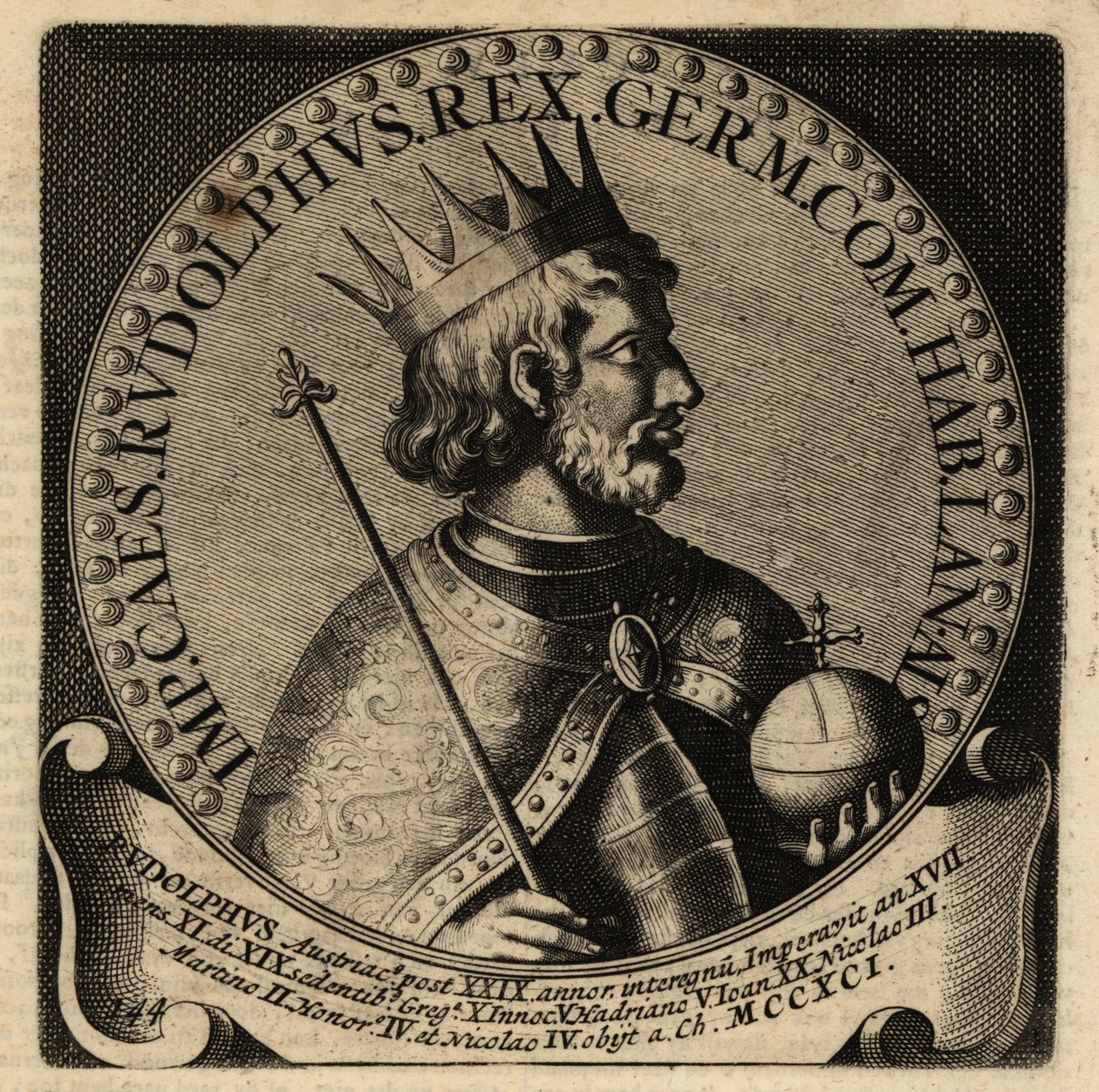 Rudolf I, konge av Tyskland. av Netherlandish School