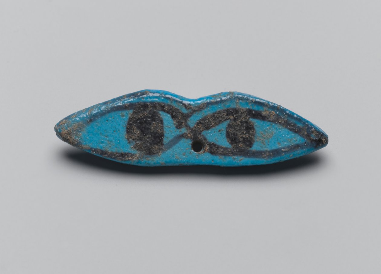 Amulett i form av to øyne, fra Deir el-Bahri (fajanse) av New Kingdom Egyptian