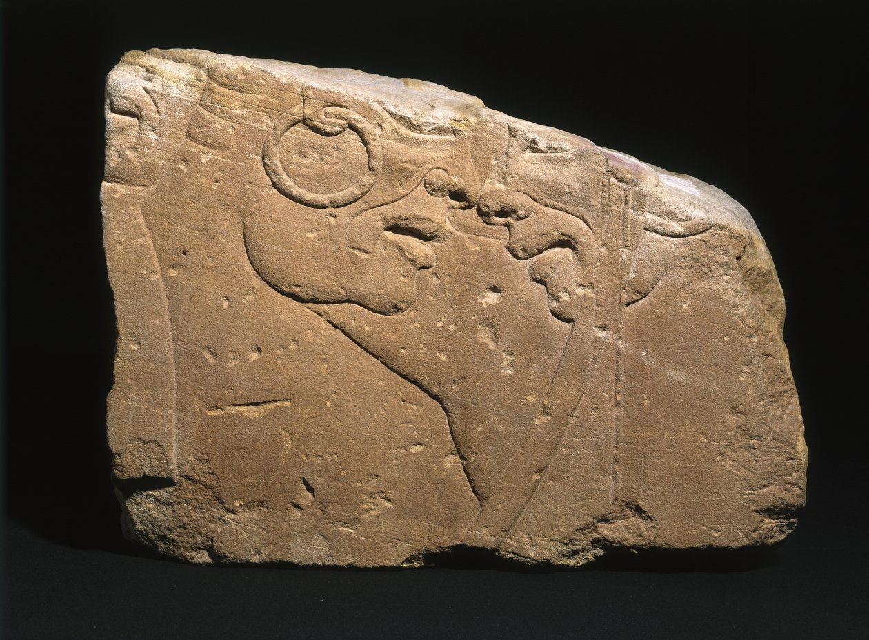 Beseiret Nubian Warriors, fra Sesebi, Sudan, ca. 1352-1347 f.Kr. (sandstein) av New Kingdom Egyptian