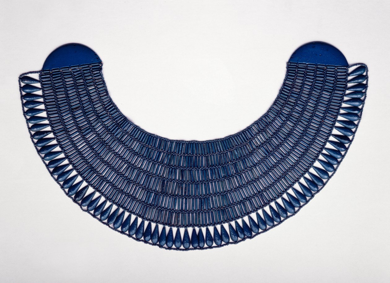 Wesekh krage, muligens fra Theben, ca. 1336-1295 (fajanse) av New Kingdom Egyptian