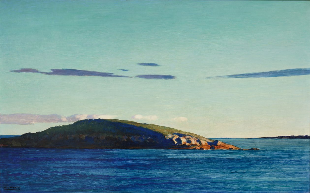 Blubber Island, Maine, 1938 (olje på gesso-grunn) av Newell Convers Wyeth
