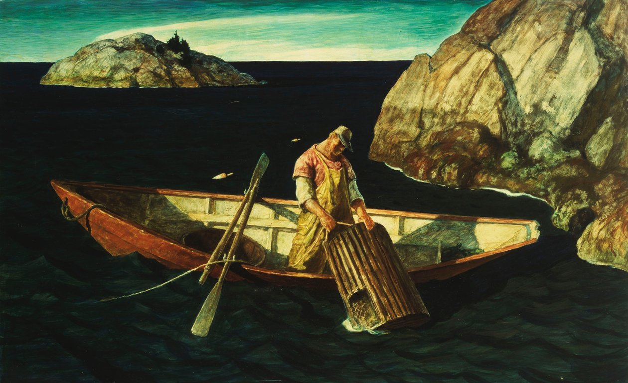 Sjekker fellene av Newell Convers Wyeth