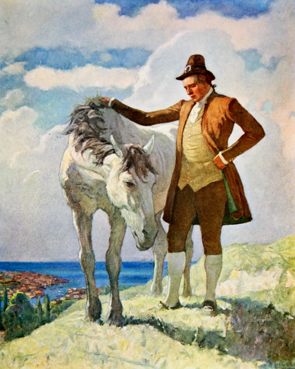 Hest og eier av Newell Convers Wyeth