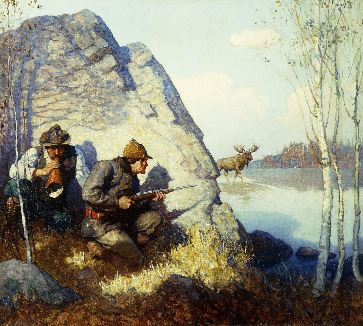 The Moose Call av Newell Convers Wyeth