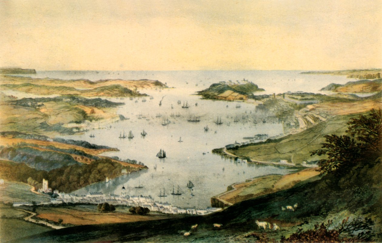 Falmouth havn, c1840, 1942. av Newman and Co