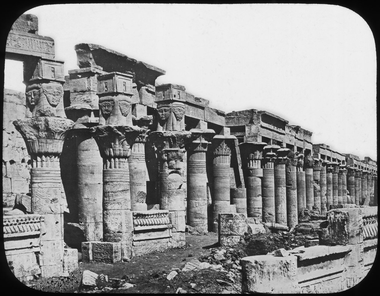 Colonnade, Philae Temple, Egypt, ca 1890 av Newton and Co
