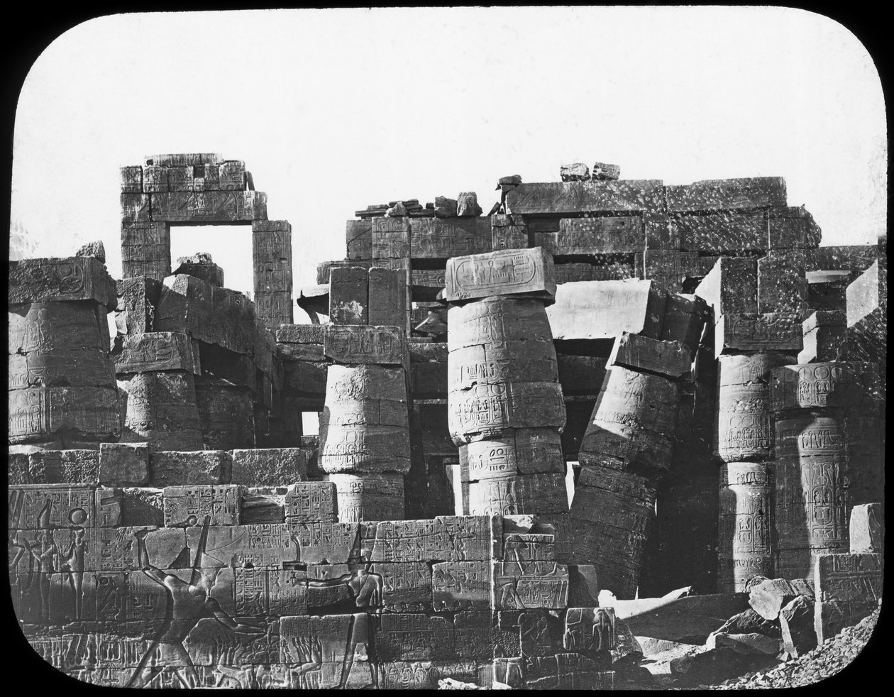 Det store tempelet, Karnak, Egypt, ca 1890 av Newton and Co