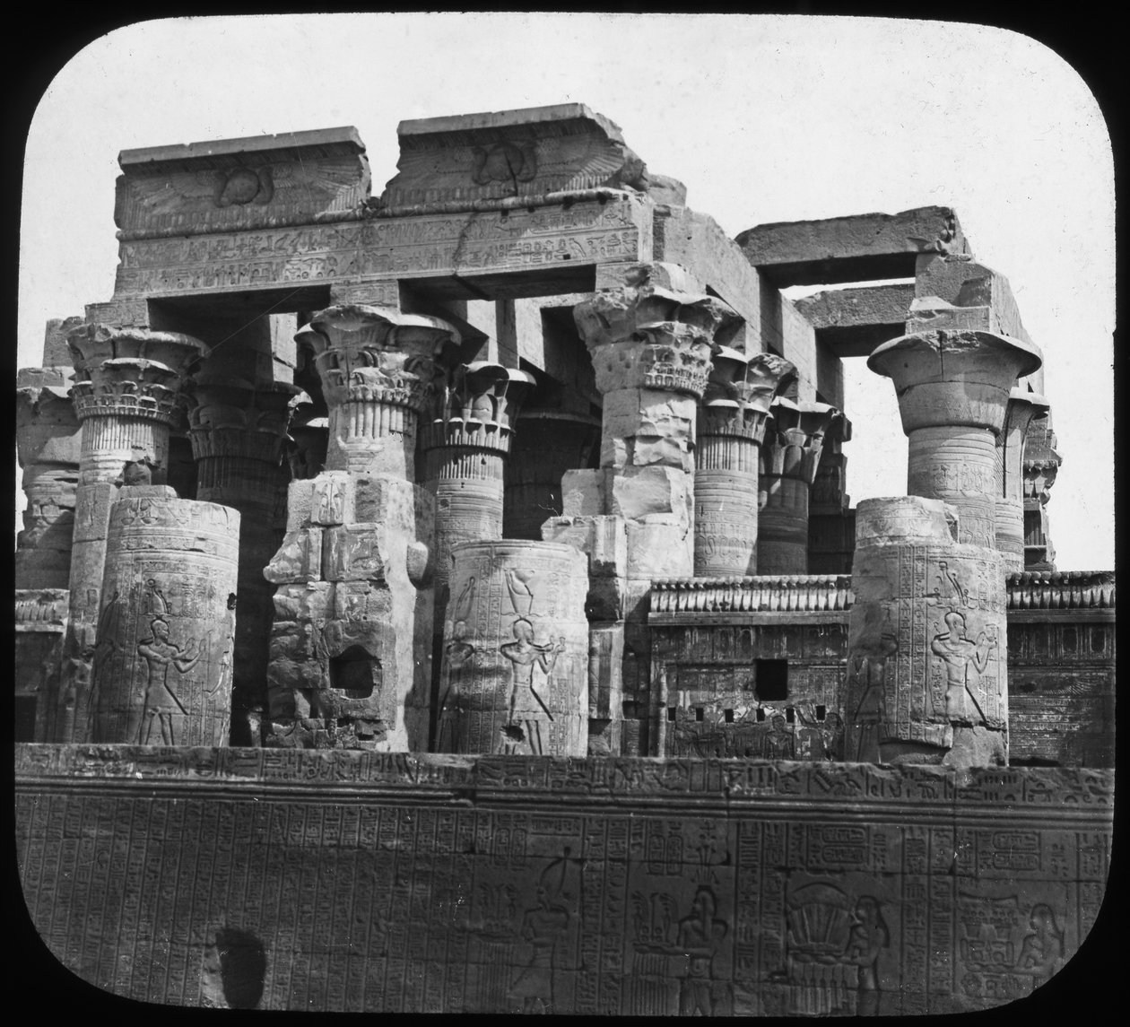 Temple of Kom Ombo, Egypt, c1890 av Newton and Co