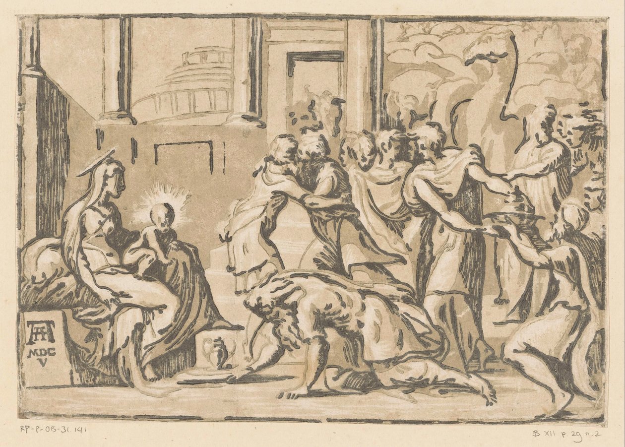 Tilbedelse av kongene av Niccolò Vicentino (attributed to)