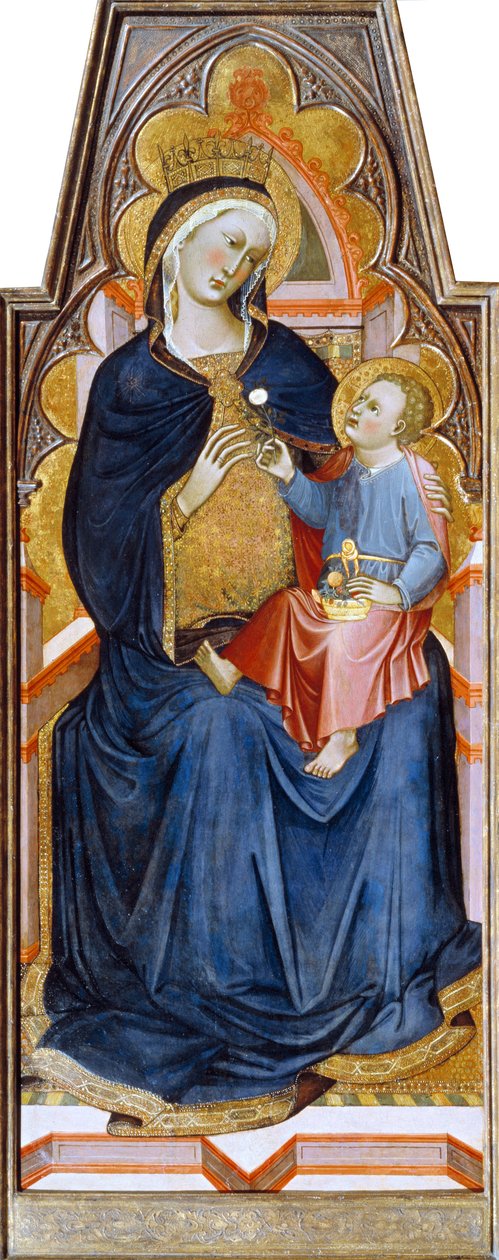 Madonna og barn, 1387 (tempera og gull på tre) av Niccolo di Buonaccorso