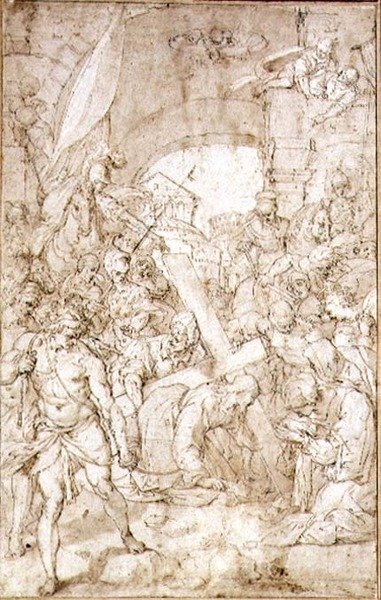 Veien til Golgata (tegning) av Niccolo Circignano