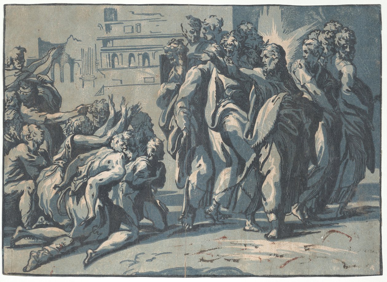 Kristus helbredet de spedalske, 1540-50., 1540-50. av Niccolo Vicentino
