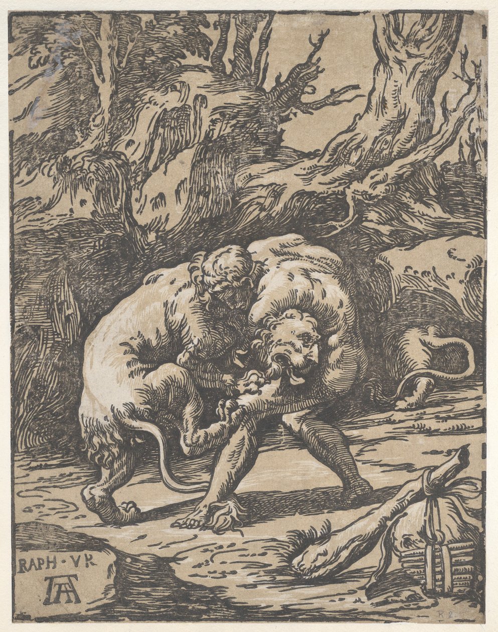 Hercules and the Nemean Lion, 1540-50., 1540-50. av Niccolo Vicentino
