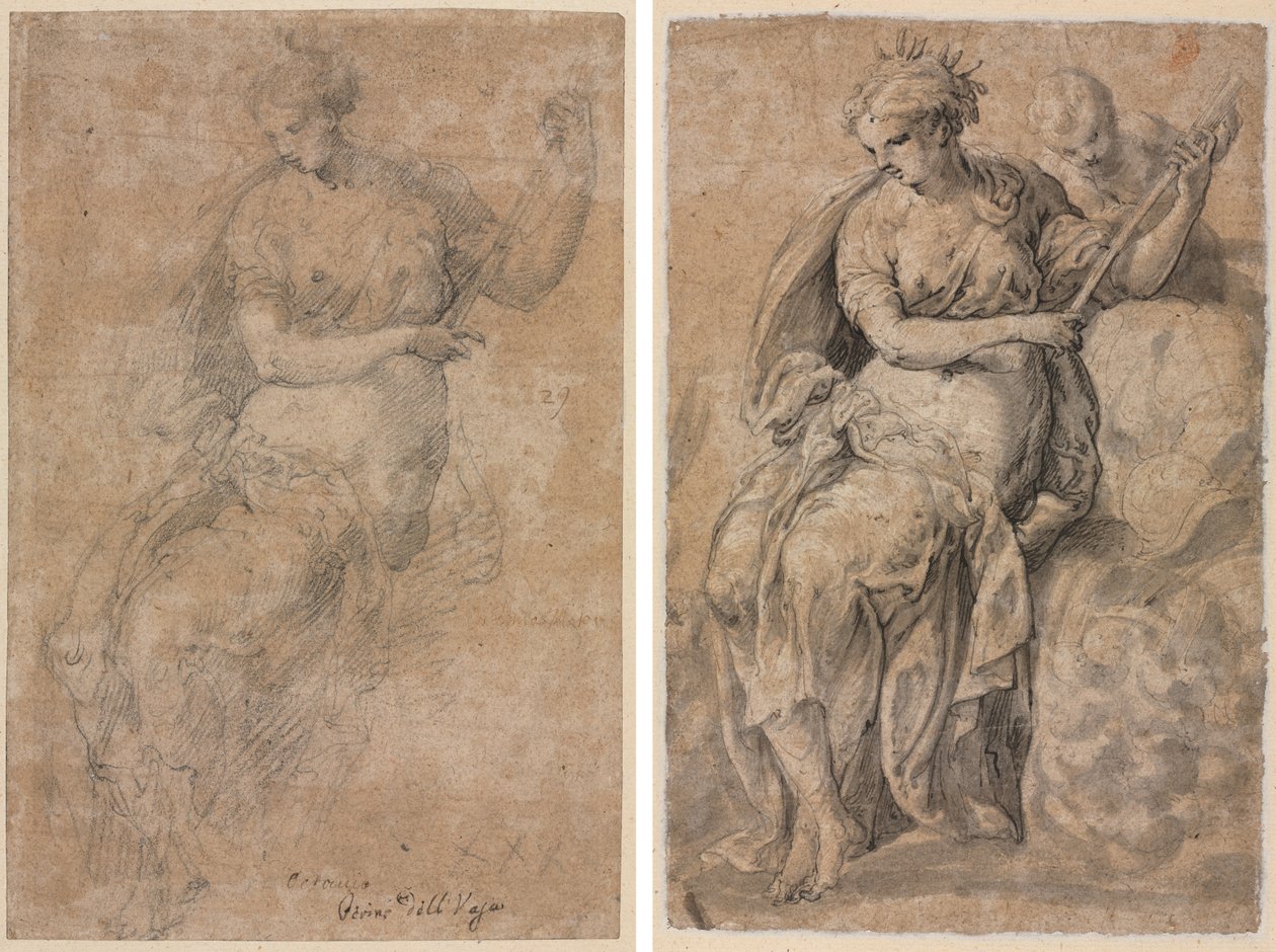 Allegorisk figur (recto og verso) av Niccolo dell