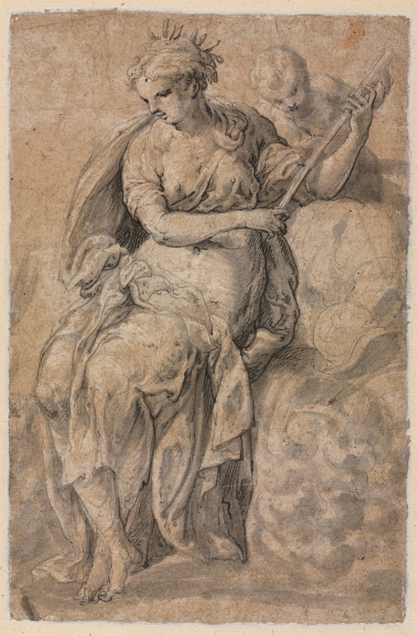 Allegorisk figur (verso) av Niccolo dell