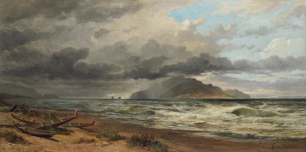 Cook Strait, New Zealand av Nicholas Chevalier