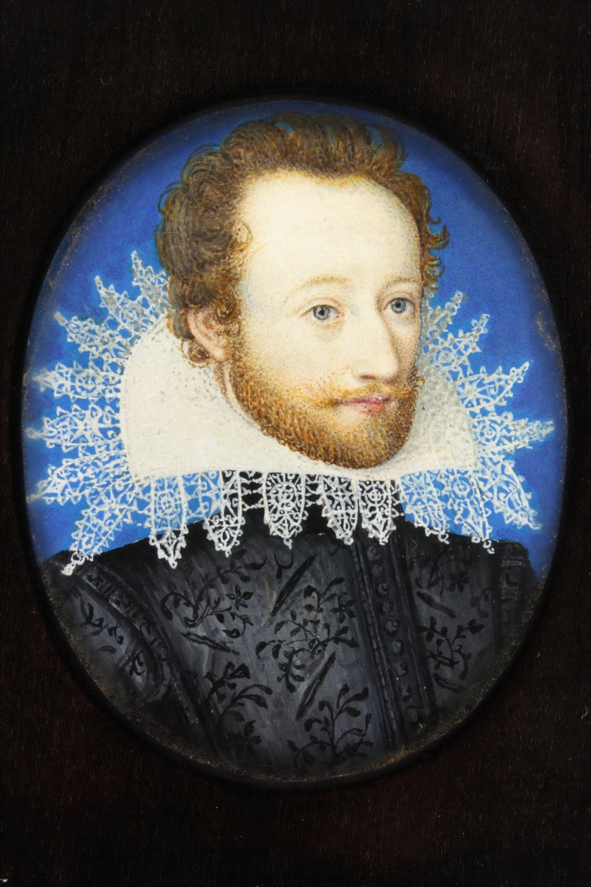 Jarlen av Essex (emalje) av Nicholas (school of) Hilliard