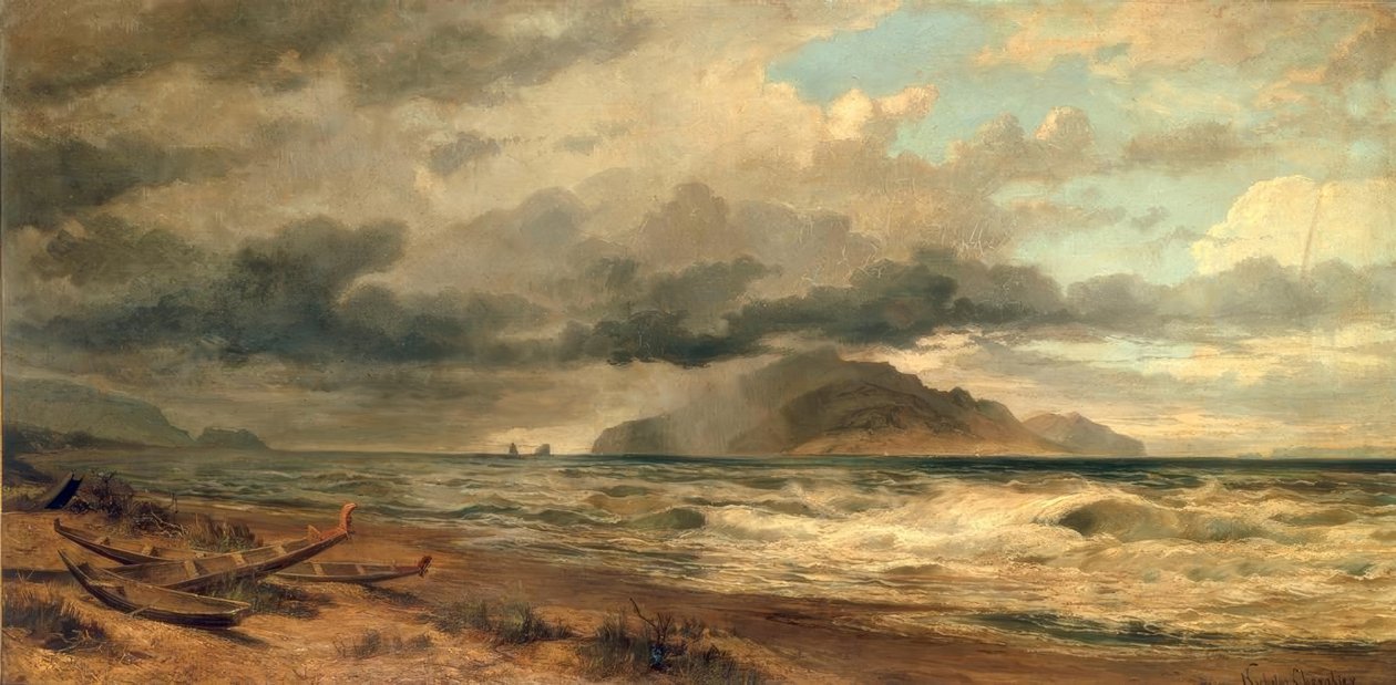 Cook Straits, New Zealand av Nicholas Chevalier