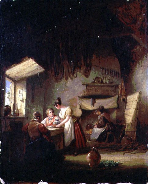 Interiør med figurer av Nicholas Condy