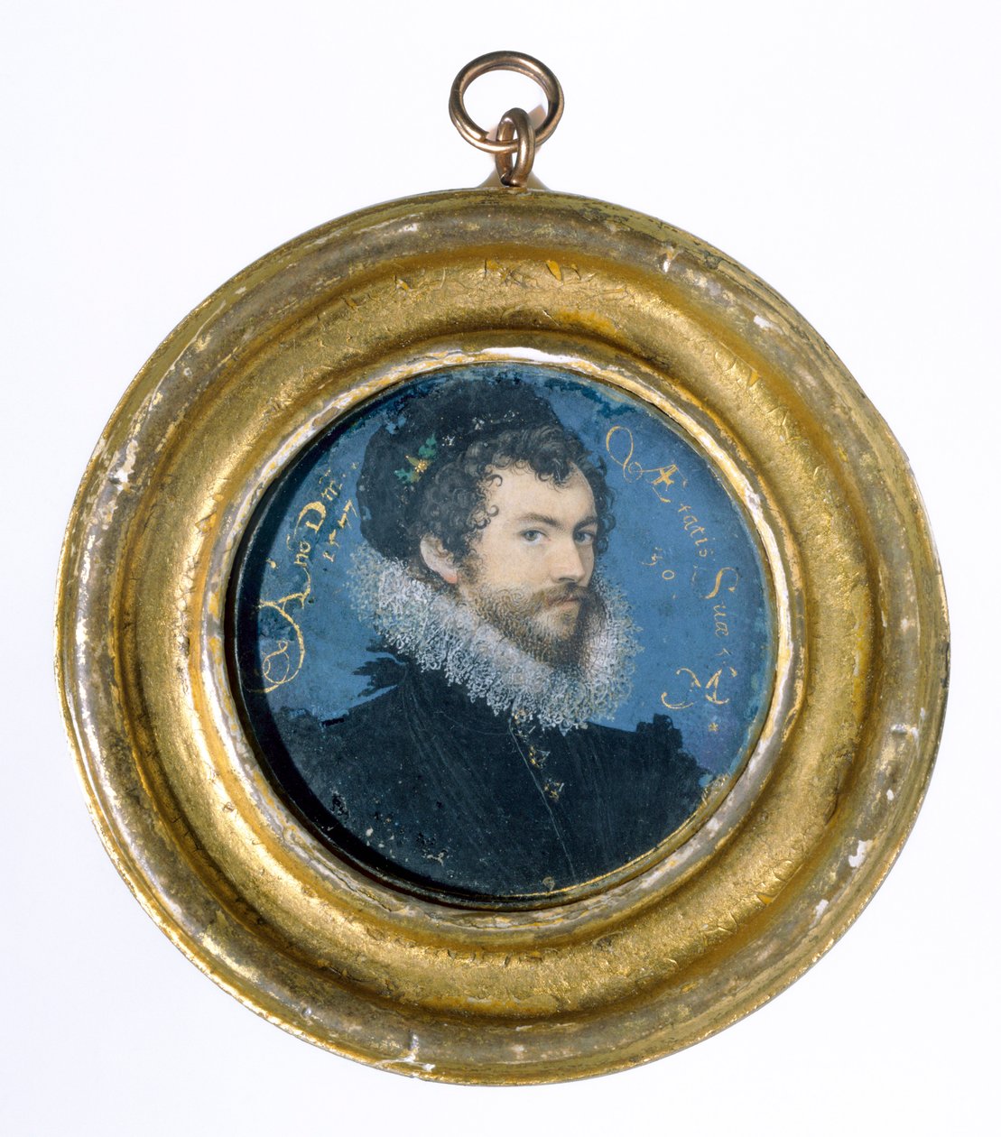 Selvportrett, 1577 (wc på vellum) av Nicholas Hilliard