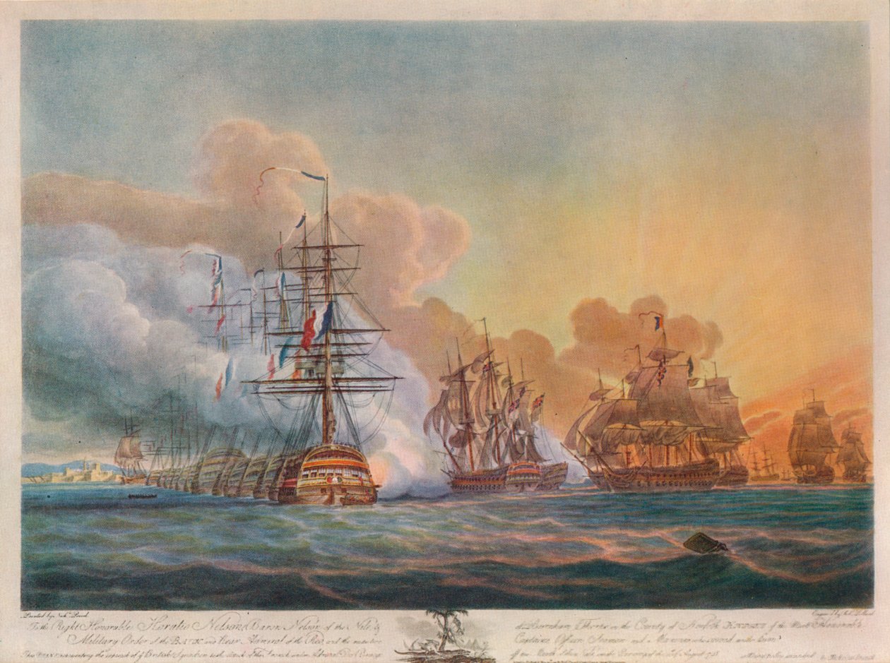 Slaget ved Nilen, c1799 av Nicholas Pocock