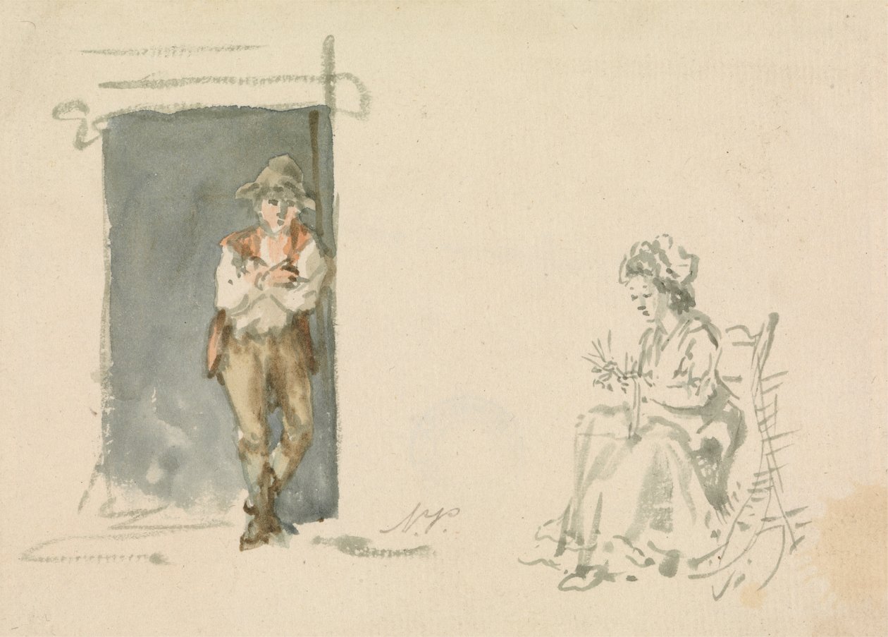 Figurstudier: Gutt stående av Nicholas Pocock