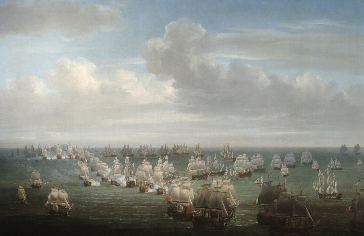 Slaget ved Trafalgar av Nicholas Pocock
