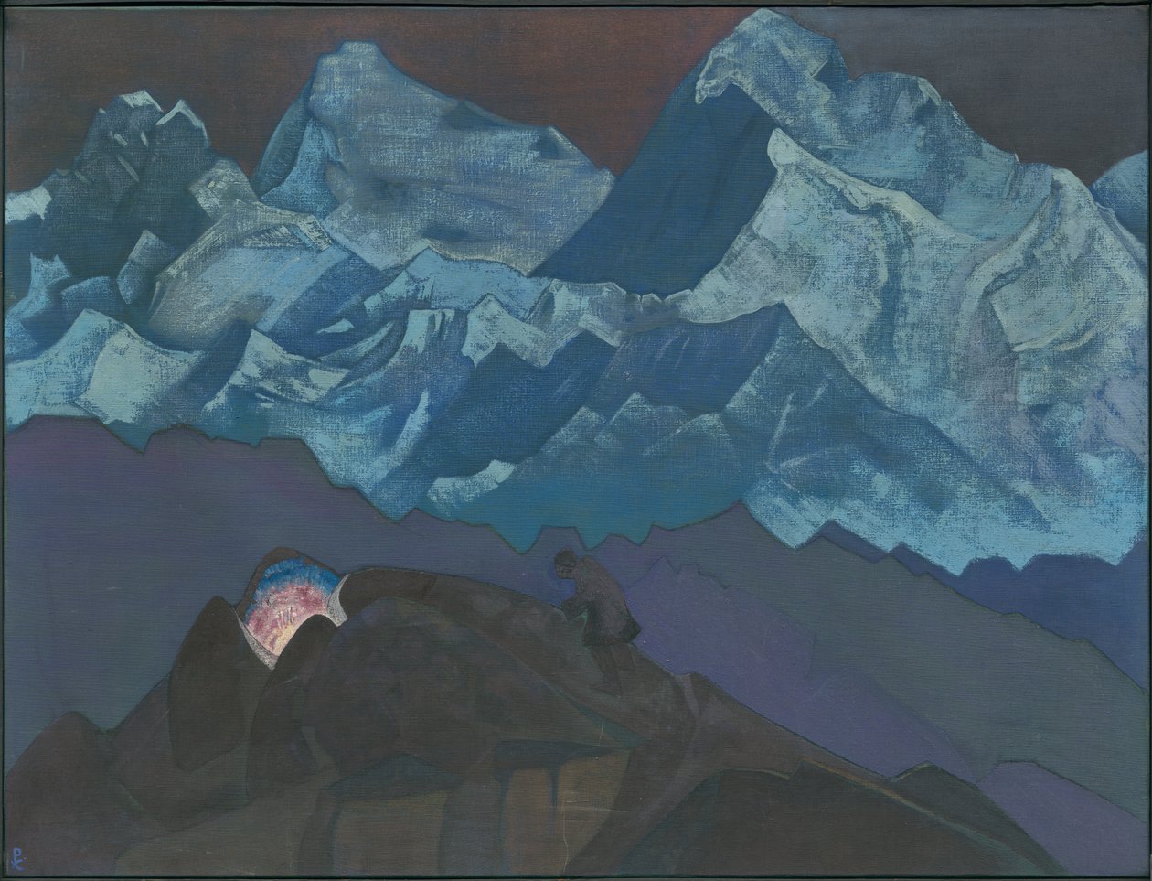 Brannblomst. ?Landet hans? serie, 1924 av Nicholas Roerich