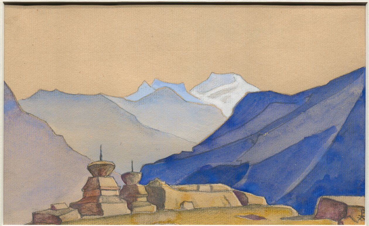 Karga, albumblad, 1933 av Nicholas Roerich