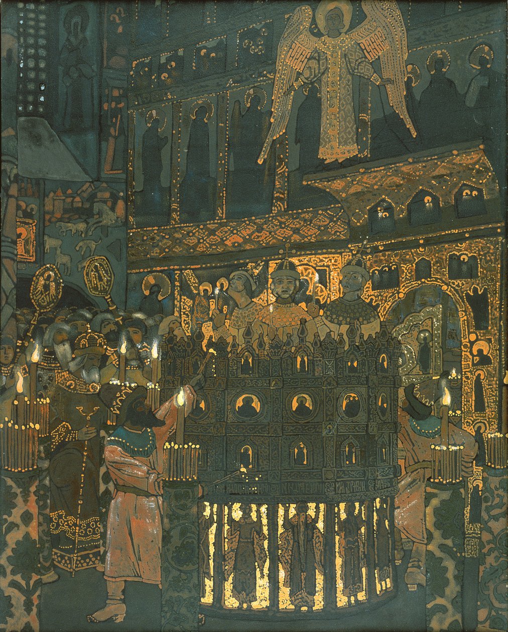 Mystery Play i middelalderens Novgorod av Nicholas Roerich