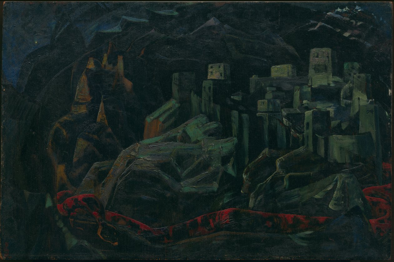 Den døde byen, 1918 av Nicholas Roerich