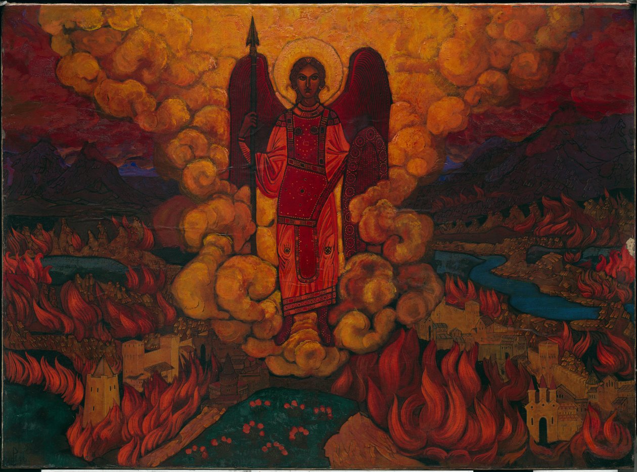 Den siste engelen, 1912 av Nicholas Roerich