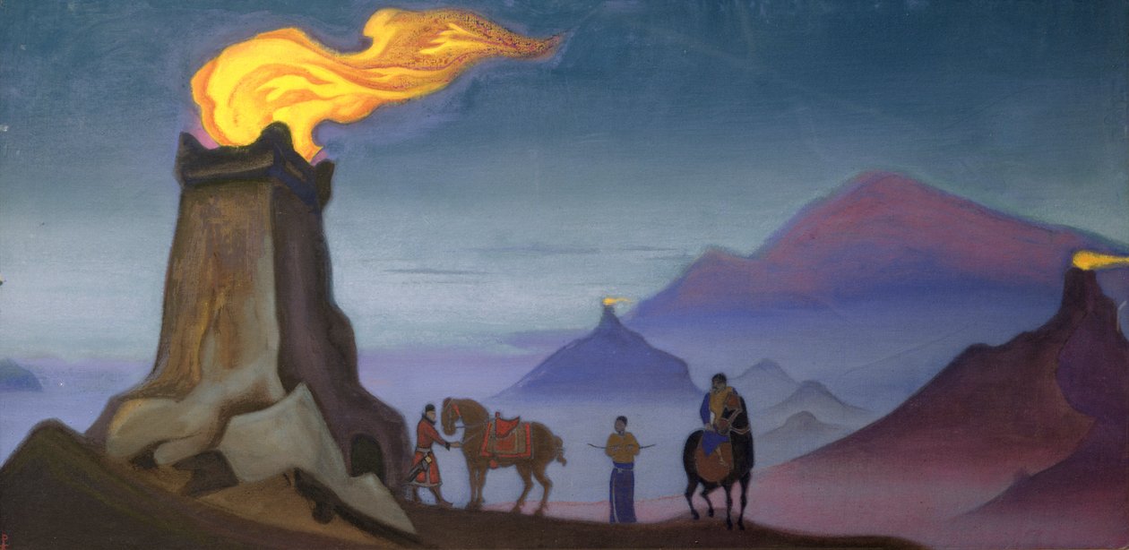 Victory Flames, 1940 av Nicholas Roerich