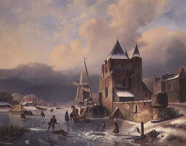 Et vinterlandskap av Nicholas Rosenboom