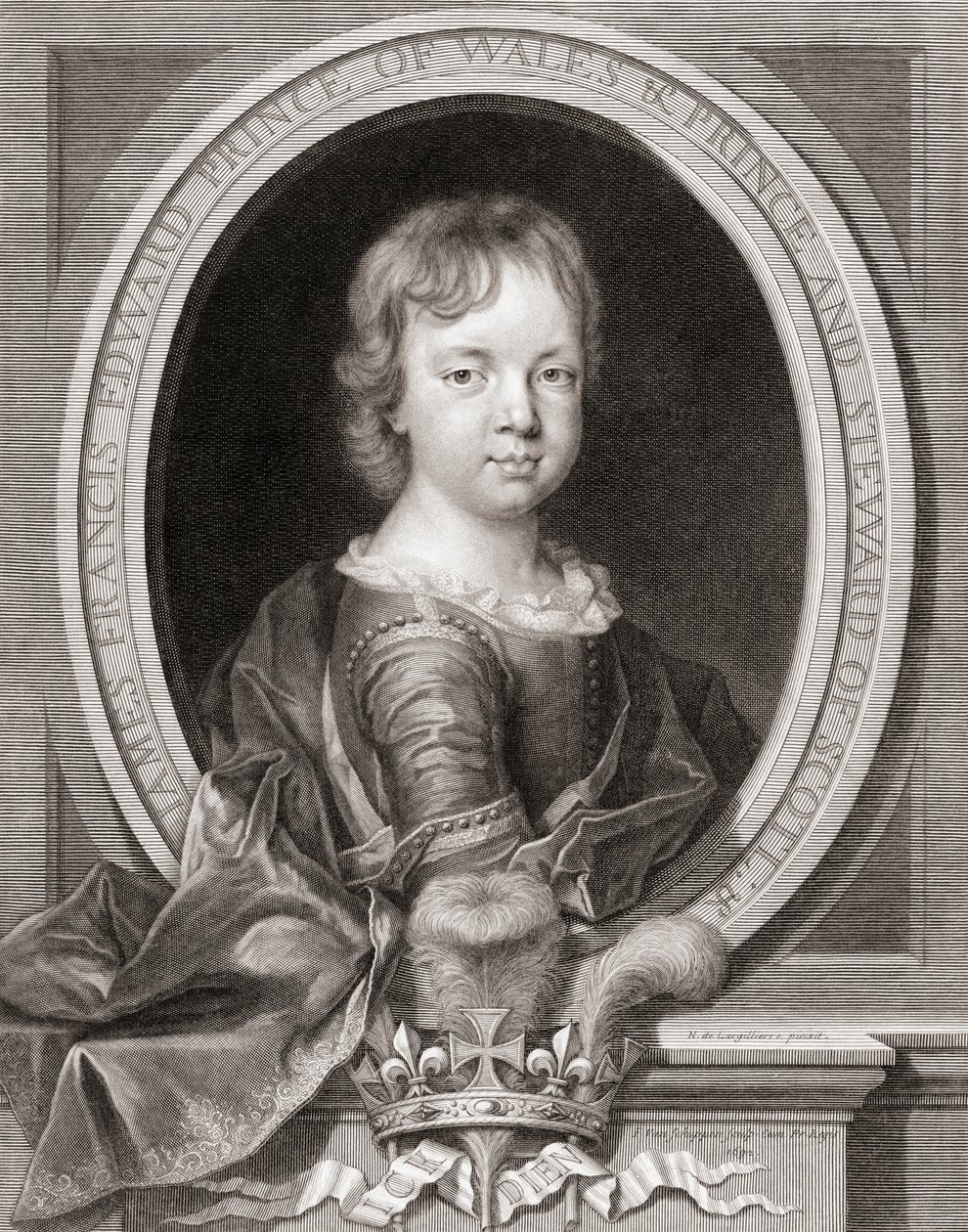Prins James Francis Edward Stuart av Nicholas de (after) Largilliere