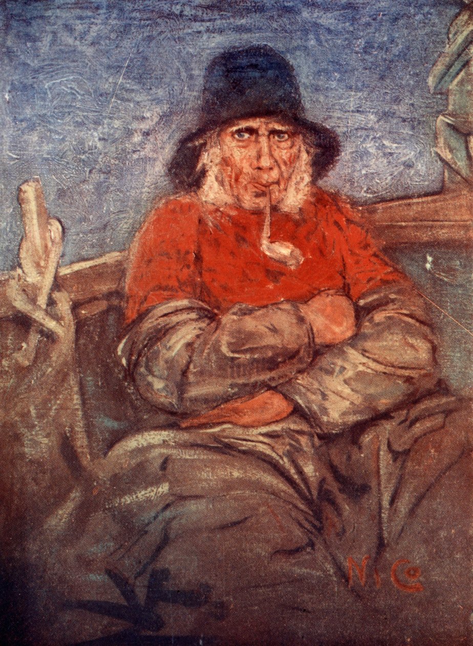 En gammel fisker fra Scheveningen, 1904 av Nico Jungman