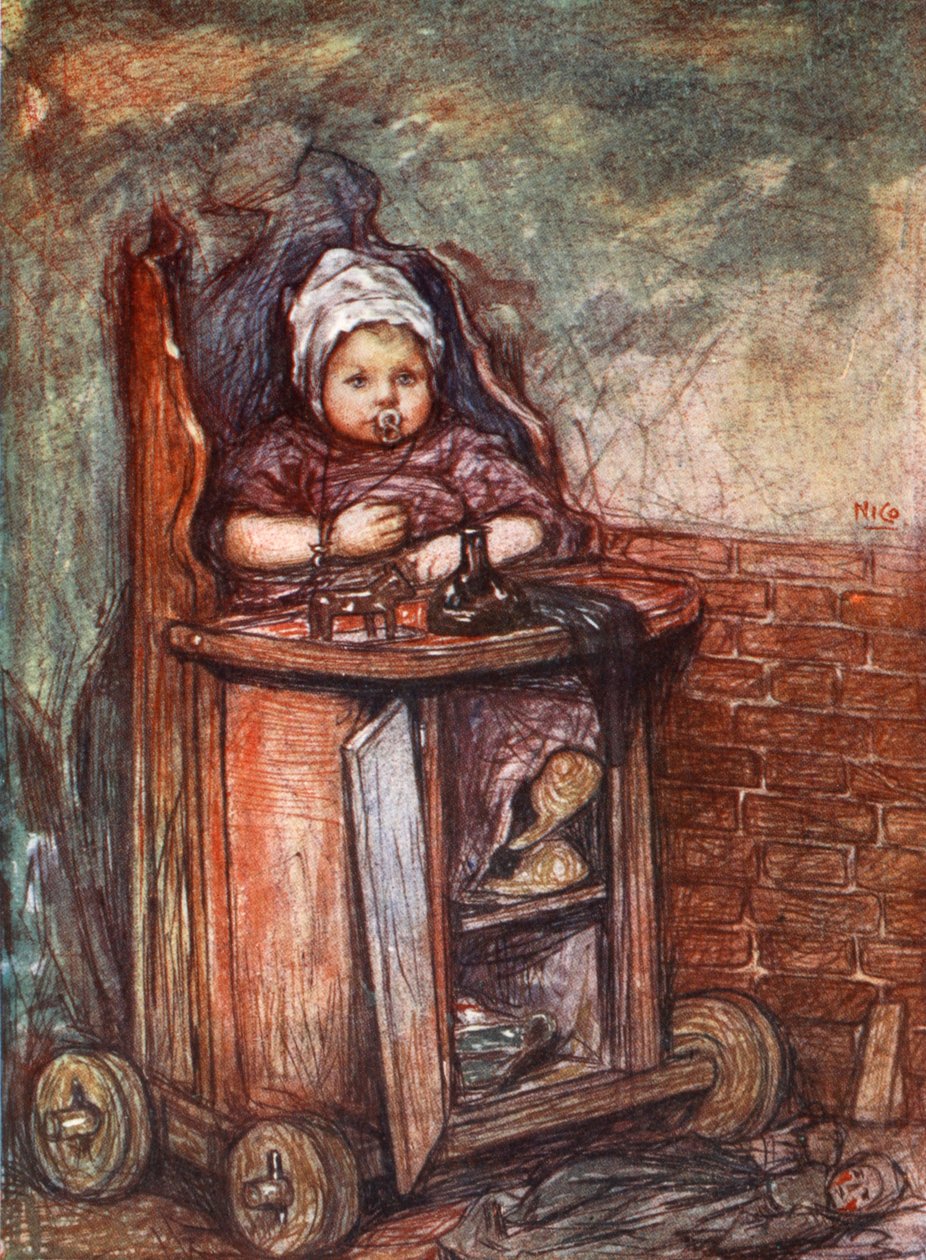 Baby i stolen, 1904 av Nico Jungman