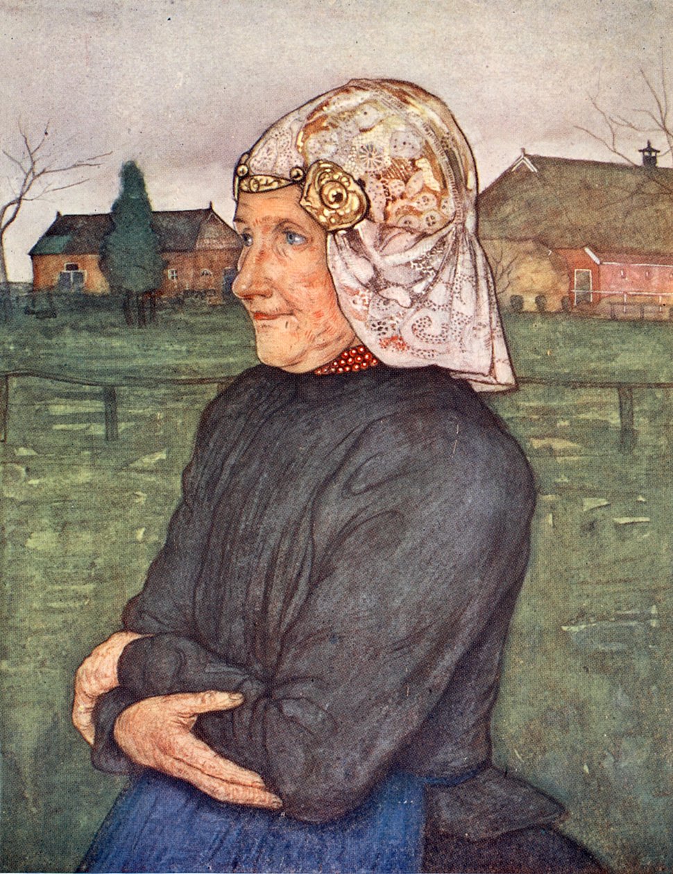 Gammel kone fra Drenthe, 1904 av Nico Jungman