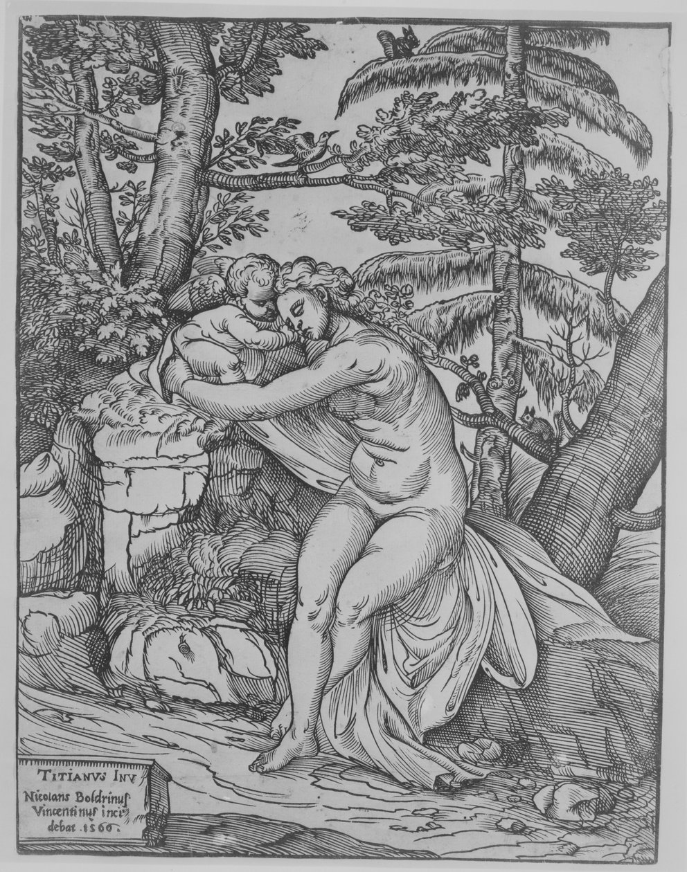 Venus og Amor, 1566., 1566. av Nicolò Boldrini