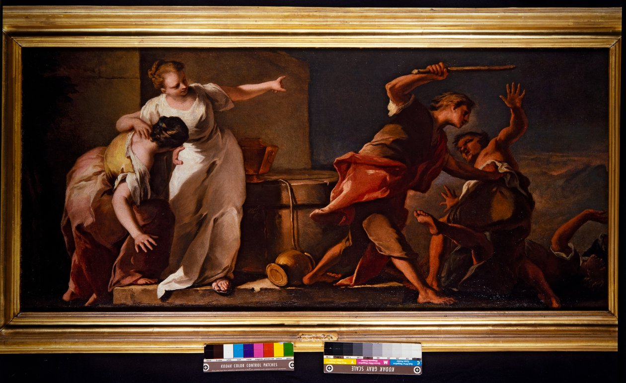 Moses og Jerusalems datter (lerret) av Nicolò Grassi