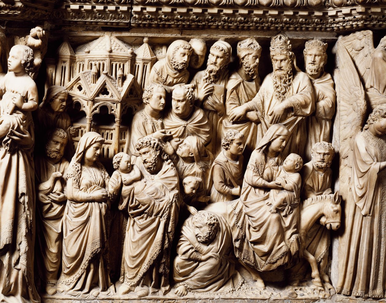 Presentasjon i Temple and Flight into Egypt av Nicola Pisano