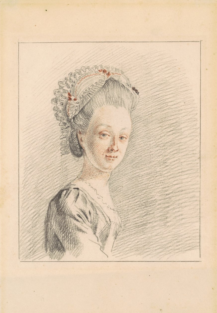 En dame med en Dormeuse-hette av Nicolaas Muys