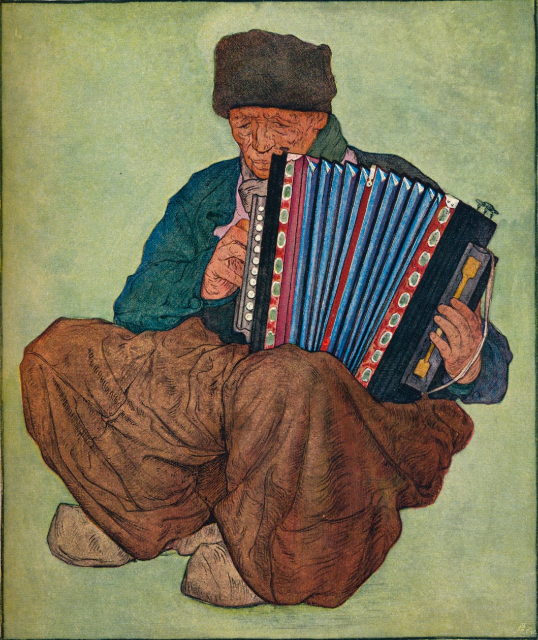En Volendam-musiker, 1800-tallet. av Nicolaas Wilhelm Jungmann