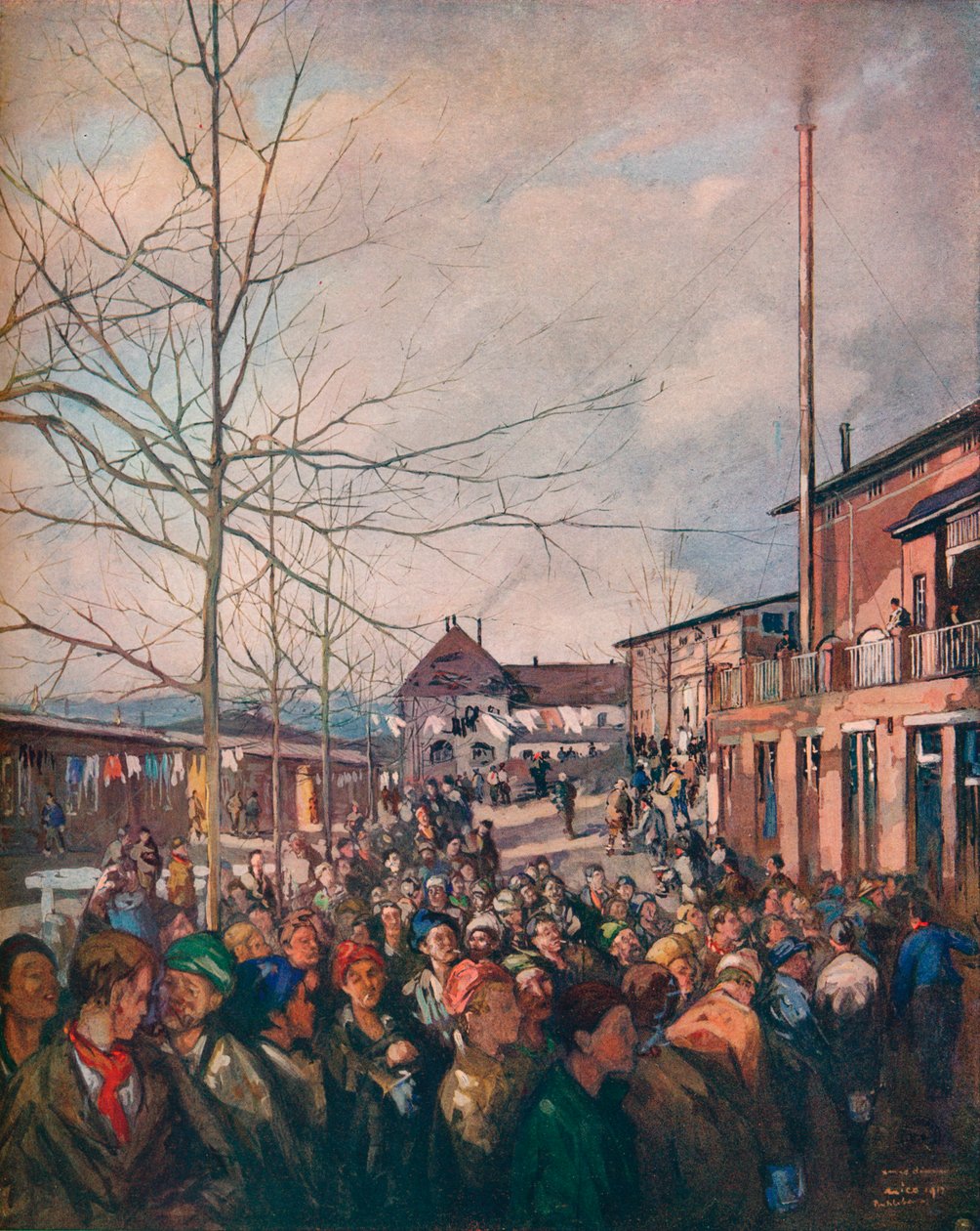 Ruhleben fangeleir, julemiddag, 1917 av Nicolaas Wilhelm Jungmann